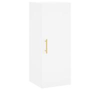 vidaXL Armoire Murale, Placard Suspendu avec Rangement, Meuble Flottant de Salon Bureau Chambre à Coucher, Moderne, Blanc Bois d'Ingénierie