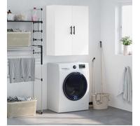 vidaXL Armoire Murale, Placard Suspendu avec Rangement, Meuble Flottant de Salon Bureau Chambre à Coucher, Moderne, Blanc Bois d'Ingénierie