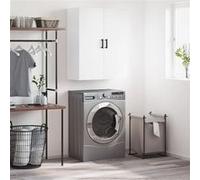 vidaXL Armoire Murale, Placard Suspendu avec Rangement, Meuble Flottant de Salon Bureau Chambre à Coucher, Moderne, Blanc Bois d'Ingénierie Blanc G
