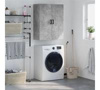 vidaXL Armoire Murale, Placard Suspendu avec Rangement, Meuble Flottant de Salon Bureau Chambre, Moderne, Gris Béton Bois d'Ingénierie