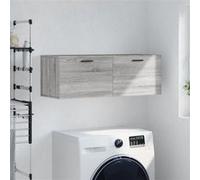 vidaXL Armoire Murale, Placard Suspendu avec Rangement, Meuble Flottant de Salon Salle de Séjour Intérieur, Moderne, Sonoma Gris Bois d'Ingénierie Gris G