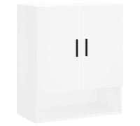 vidaXL Armoire Murale, Placard Suspendu avec Rangement, Meuble Flottant de Salon Salle de Séjour Intérieur, Moderne, Blanc Bois d'Ingénierie