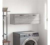 vidaXL Armoire Murale, Placard Suspendu avec Rangement, Meuble Flottant de Salon Salle de Séjour Intérieur, Moderne, Sonoma Gris Bois d'Ingénierie Gris G