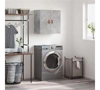 vidaXL Armoire Murale, Placard Suspendu avec Rangement, Meuble Flottant de Salon Salle de Séjour Intérieur, Moderne, Gris Béton Bois d'Ingénierie Gris G
