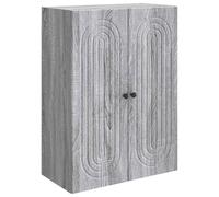 vidaXL Armoire Murale Sonoma Gris 66 x 34,5 x 90 cm Bois d'ingénierie, Salon, Rangement Mural Vintage, Placard intérieur rectangulaire, Organisateur Pratique, Bois reconstitué