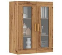 vidaXL Armoire murale suspendue chêne artisanal 69,5x34x90 cm, armoire suspendue, armoire d'exposition murale, armoire en 857044 Marron G