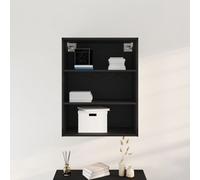 vidaXL Armoire murale suspendue Chêne Noir 69,5 x 32,5 x 90 cm