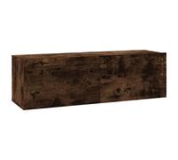 vidaXL Armoire Murale TV Chêne fumé 100x30x30 cm Bois d'ingénierie