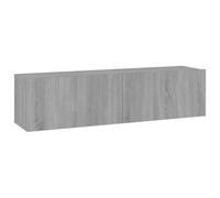 vidaXL Armoire Murale TV Meuble Média Unité TV Meuble de Rangement Salle de Séjour Intérieur Sonoma Gris 120x30x30 cm Bois d'Ingénierie