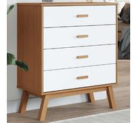 vidaXL Armoire OLDEN - Blanc & Marron