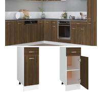 VidaXL Armoire plancher à tiroir 30 cm - Chêne marron