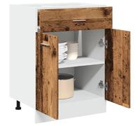 vidaXL Armoire plancher tiroir - Vieux bois