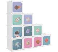 vidaXL Armoire pour enfants Modular avec 10 cubes Blanc PP
