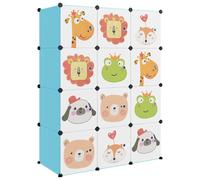 vidaXL Armoire pour enfants Modular avec 12 cubes bleu PP