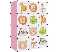 vidaXL Armoire pour enfants Modular avec 12 cubes Rosa PP