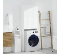 vidaXL Armoire pour lave-linge 808413 Blanc 64x25,5x190 cm Bois d’ingénierie avec 2 portes