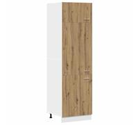 vidaXL Armoire réfrigérée Lyon – Chêne artisanal, 60 x 57 x 207 cm, Bois d'ingénierie