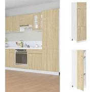 vidaXL Armoire réfrigérée Lyon – Chêne Sonoma 60×57×207 cm – Bois d'ingénierie