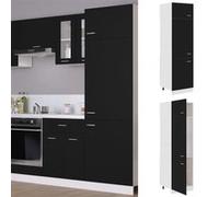 vidaXL Armoire réfrigérée "Lyon" Noir 60 x 57 x 207 cm Bois d'ingénierie 802539 Noir G