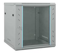 vidaXL Armoire réseau avec Stockage Gris 60 x 45 x 65 cm Acier, Solutions de Rangement Bureau, Armoire Solide, Technologie Murale, Serveur Industriel, Organisateur électronique