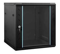 vidaXL Armoire réseau avec stockage Noir 60 x 45 x 65 cm Acier