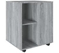 vidaXL Armoire roulante Sonoma – Bois d'ingénierie 60×53×72 cm – Gris
