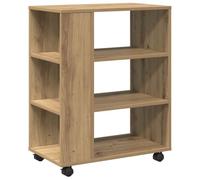 vidaXL Armoire roulante chêne artisanal 60x35x75 cm Bois d'ingénierie Marron