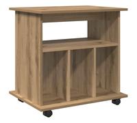 vidaXL Armoire roulante chêne Artisanal 60x45x60 cm Bois d'ingénierie, Armoire, classeur Mobile, Meuble de Bureau, Armoire de Rangement sur roulettes