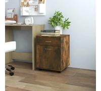 vidaXL Armoire Roulante Chêne Fumé 45x38x54 cm