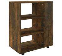 vidaXL Armoire roulante Chêne fumé 60x35x75 cm Bois d'ingénierie