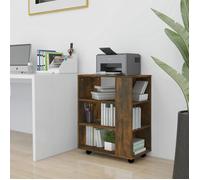 vidaXL Armoire roulante 60x35x75 cm - Chêne fumé