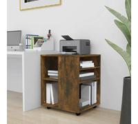 vidaXL Armoire roulante - Chêne fumé - 60x53x72 cm