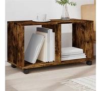 Armoire roulante chêne fumé 72x33x42,5 cm bois d'ingénierie 853141