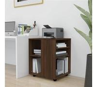 vidaXL Armoire roulante Chêne marron – Bois d'ingénierie 60x53x72 cm