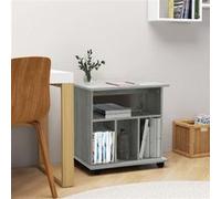 vidaXL Armoire roulante Sonoma gris 60x45x60 cm Bois d'ingénierie826355 Gris G