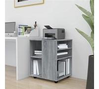 vidaXL Armoire roulante Sonoma – Bois d'ingénierie 60×53×72 cm – Gris