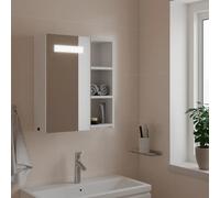 Armoire de salle de bain à miroir avec LED blanc 45x13x52 cm, armoire de toilette avec miroir, armoire murale avec 357965