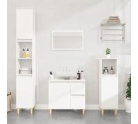 VidaXL Armoire salle de bain bois blanc