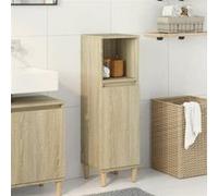 vidaXL Armoire de salle de bain chêne sonoma 30x30x100 cm Marron G