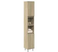 vidaXL Armoire salle de bain chêne sonoma 30x30x190 cm, armoire de rangement de salle de bain, armoire de bain, meuble de 849668 Marron G