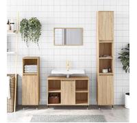 vidaXL Armoire salle de bain chêne sonoma 80x33x60cm bois d'ingénierie Marron