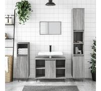 vidaXL Armoire salle de bain sonoma gris 30x30x100 cm