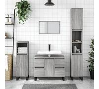 vidaXL Armoire salle de bain sonoma gris 30x30x100 cm831570 Gris G