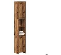 vidaXL Armoire de salle de bain Vieux bois 30x30x183,5 cm Bois ingénierie