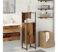 Vidaxl Armoire Salle De Bain Vieux Bois 33x33x120,5 Cm Bois Ingénierie Multicolore