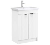 vidaXL Armoire sous évier de Salle de Bain Blanc 78,5 x 37,5 x 81 cm, Meuble de Salle de Bain, Design Moderne, Rangement Pratique, sous l'évier, pièce stylée pour l'organisation de la Maison