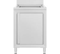 vidaXL Armoire sous évier Gastro 60x60x96 cm inox