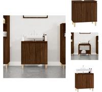 vidaXL Armoire sous lavabo brun imitation chêne 58x33x60 cm - lavabos de salle de bains