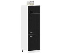 vidaXL Armoire Suspendue avec étagère Lyon Chêne Noir 60 x 31 x 207 cm, Armoire de Cuisine Moderne, Design rectangulaire, Grand Espace de Rangement, matériaux résistants, Style Contemporain