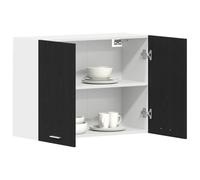 vidaXL Armoire suspendue Lyon avec étagère – Chêne noir 80×31×60 cm
